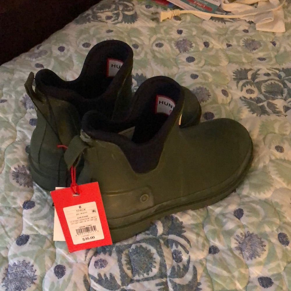 Green hunter boots